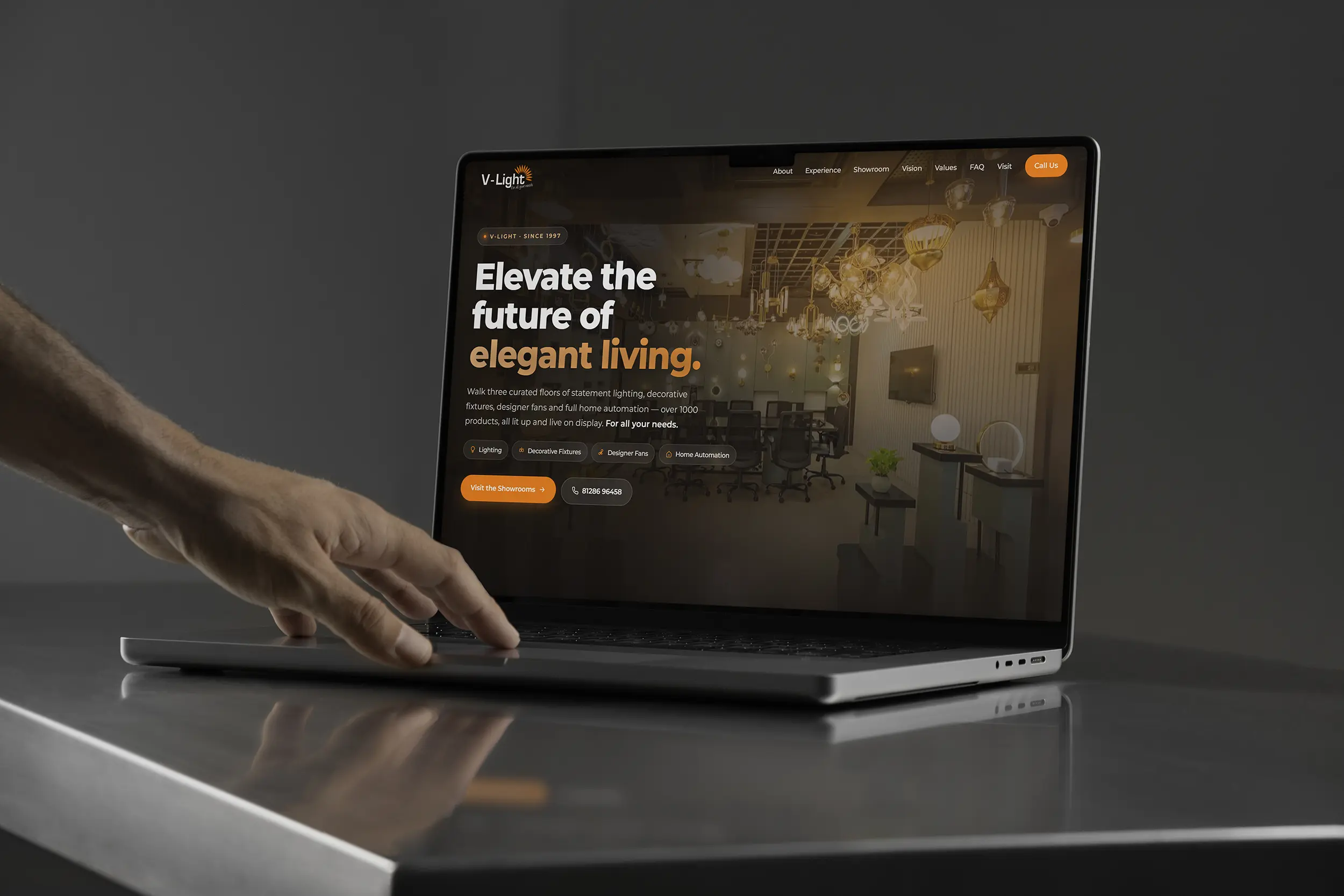 Web Page Design – VLight Lighting Website